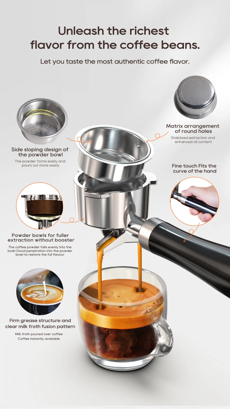 Machine à café expresso HiBREW H10B – 20 bar, semi-auto, chaud & froid