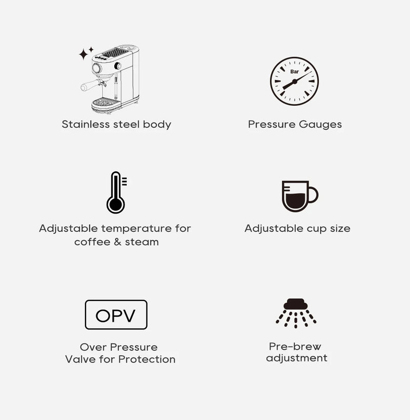 Machine à café expresso HiBREW H10B – 20 bar, semi-auto, chaud & froid