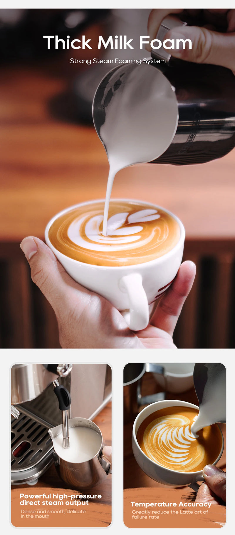 Machine à café expresso HiBREW H10B – 20 bar, semi-auto, chaud & froid
