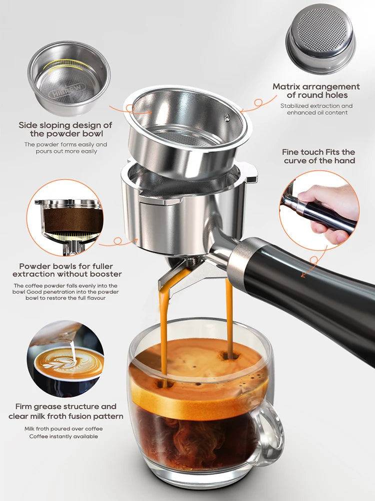 Machine à café expresso HiBREW H10B – 20 bar, semi-auto, chaud & froid