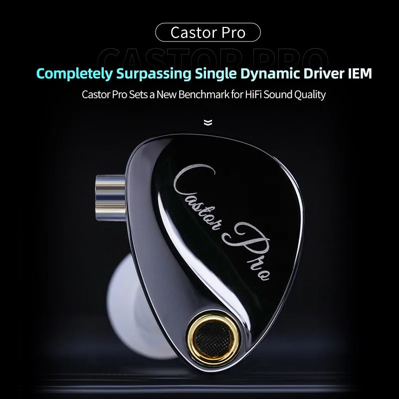 Écouteurs KZ Castor PRO – intra-auriculaires HiFi, câble détachable, basses