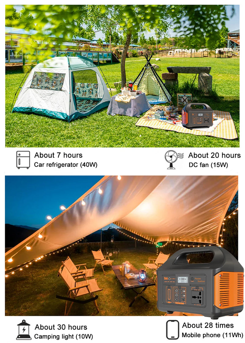 Station électrique solaire GaiaRay 300/500W – LiFePO4, onde pure, camping