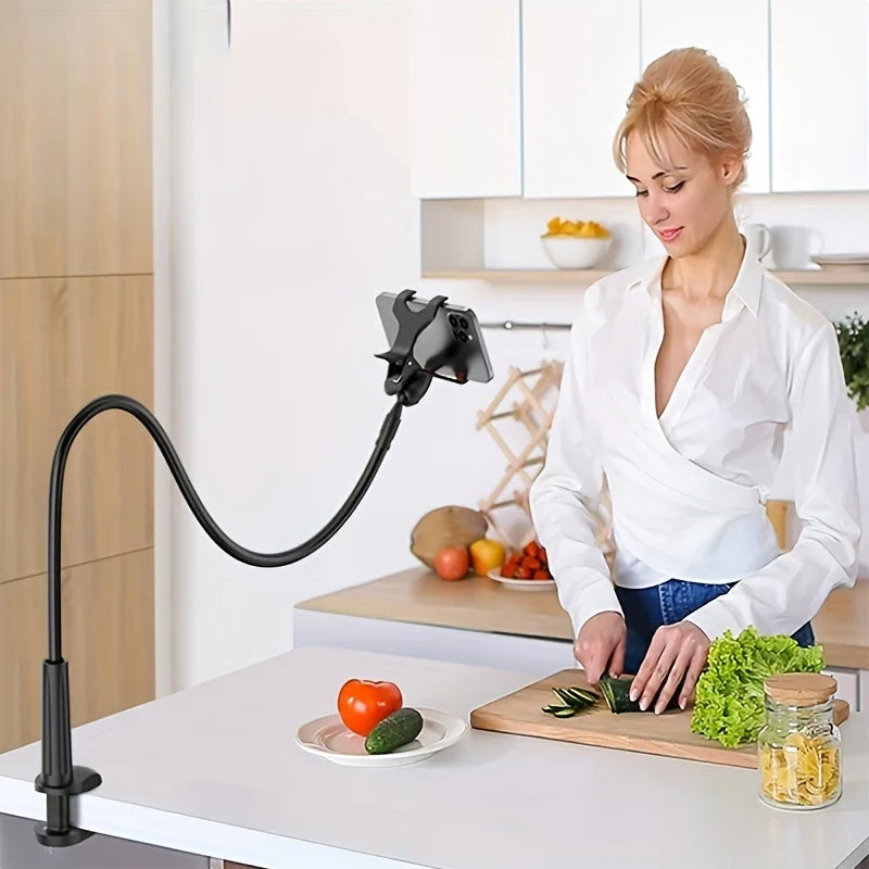 Support téléphone col de cygne – bras flexible long, pince de lit et bureau
