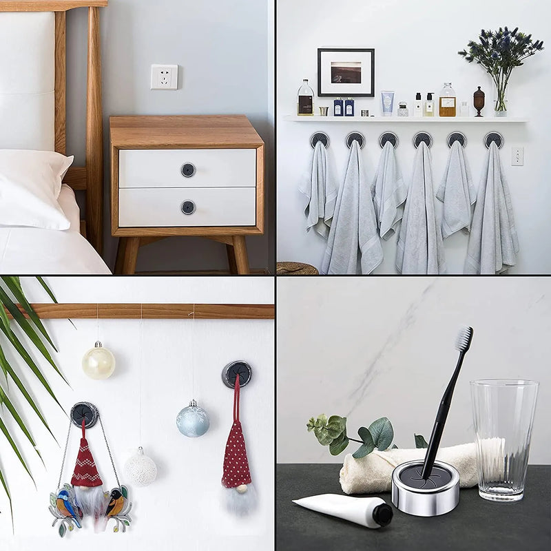 Lot de 3 pinces murales sans perçage – rangement torchons et gants cuisine