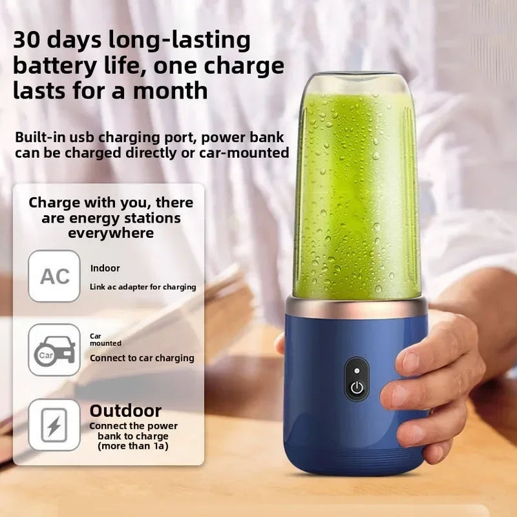 Blender portable USB 6 lames – mini mixeur smoothie rechargeable, bouteille