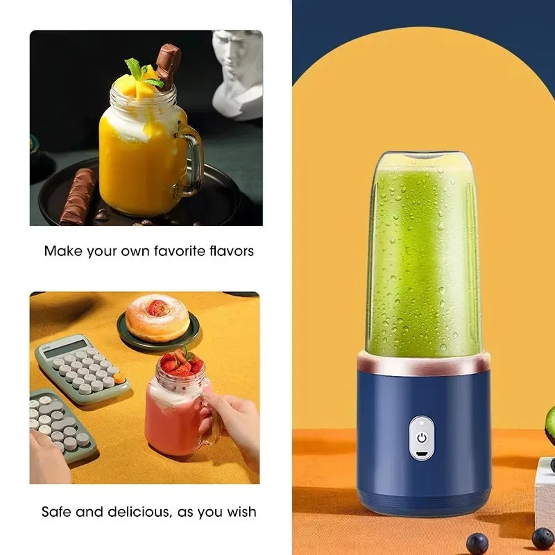 Blender portable USB 6 lames – mini mixeur smoothie rechargeable, bouteille