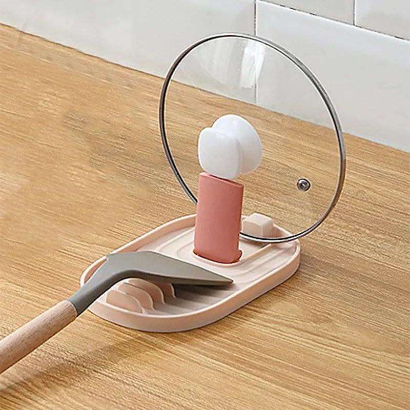 Porte-couvercle pliable style nordique – repose-cuillère et support cuisine