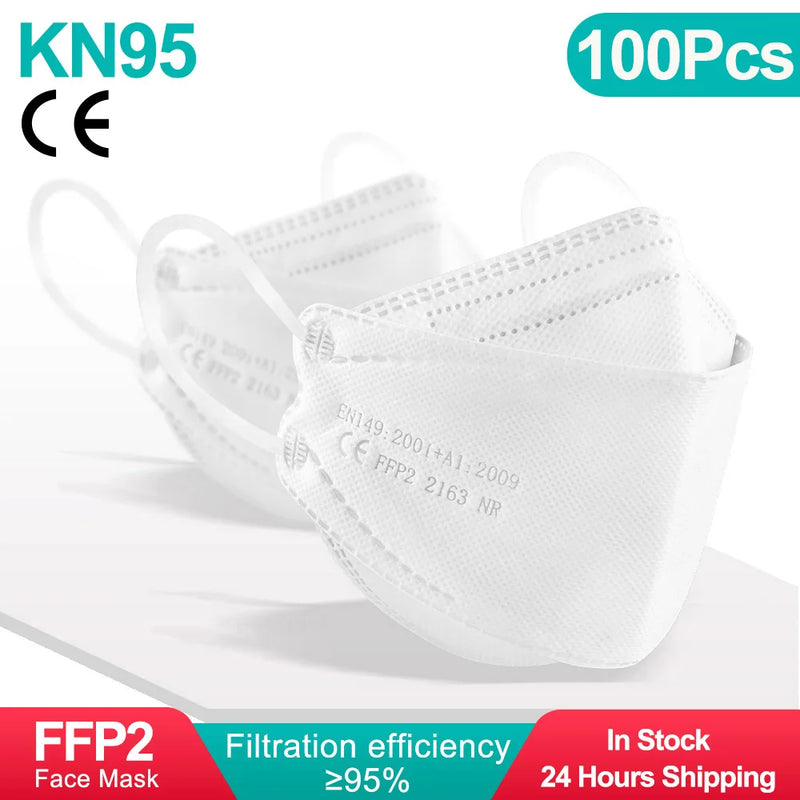 Masques FFP2 KN95 CE réutilisables – anti-poussière, lot de 10 à 100