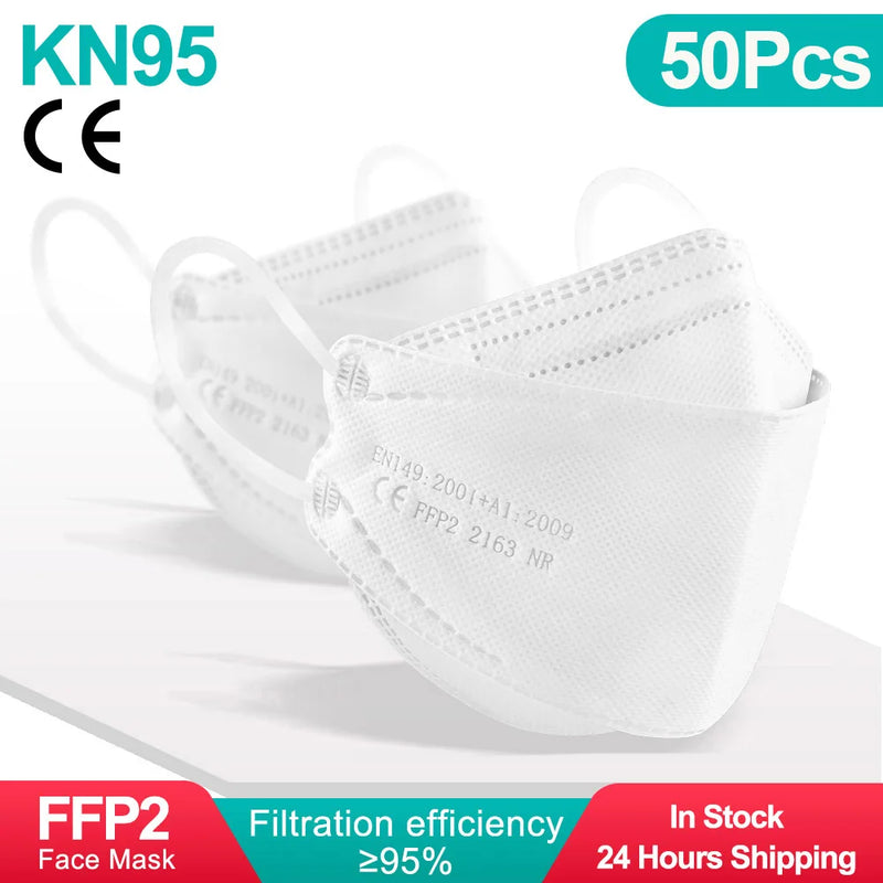 Masques FFP2 KN95 CE réutilisables – anti-poussière, lot de 10 à 100