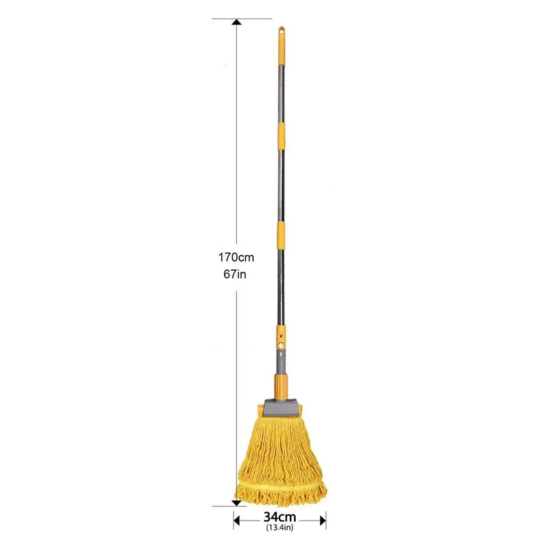 Serpillière microfibre professionnelle – manche télescopique inox, essorage 4 côtés