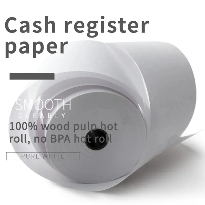 Papier thermique pour reçus 80 mm GOOJPRT – rouleaux blancs, compatible caisse POS