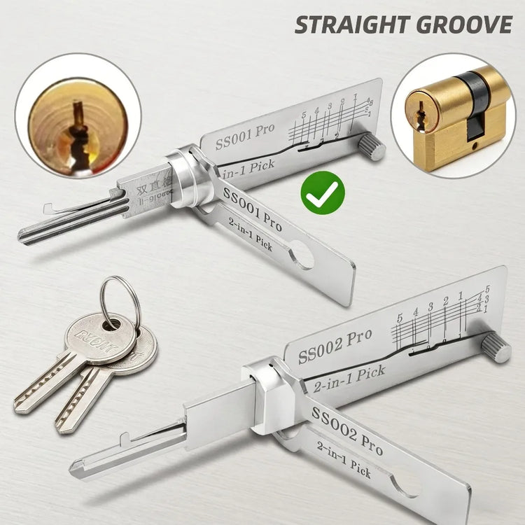 Outil serrurier LISHI 2 en 1 SS001 & SS002 PRO – crochetage et décodage