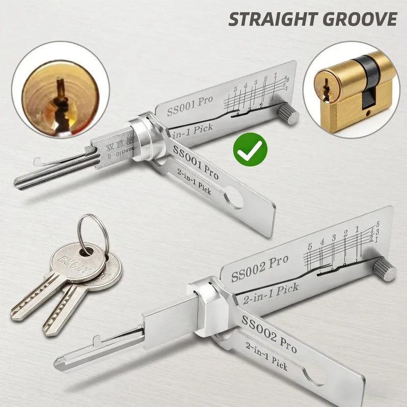 Outil serrurier LISHI 2 en 1 SS001 & SS002 PRO – crochetage et décodage