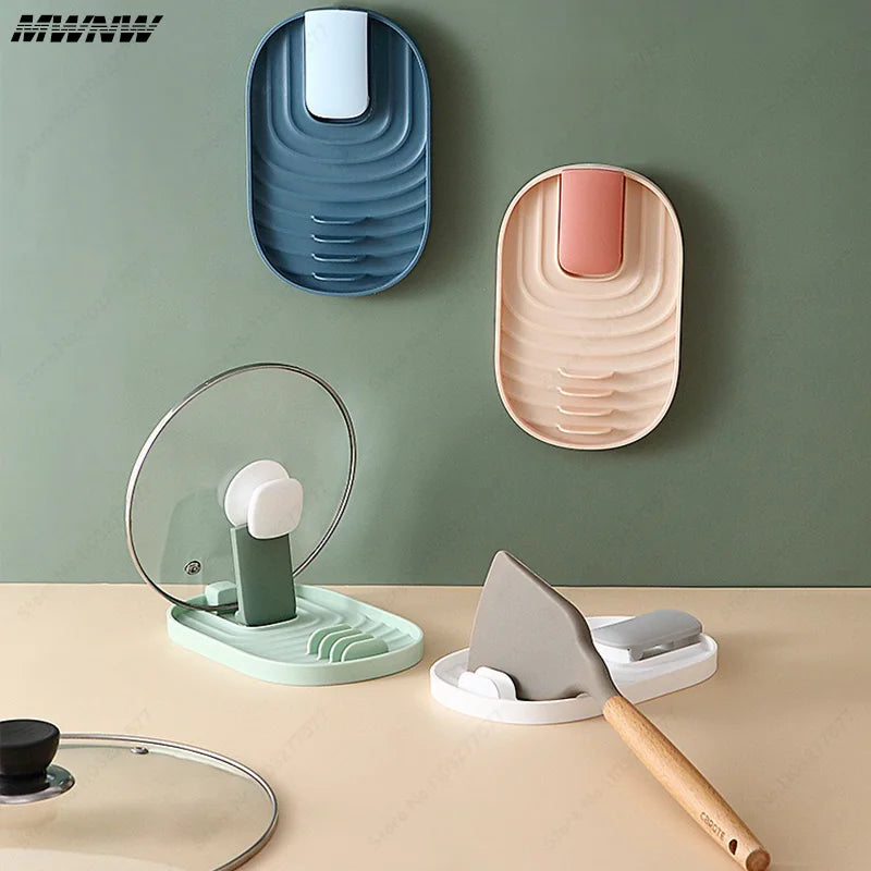 Porte-couvercle pliable style nordique – repose-cuillère et support cuisine