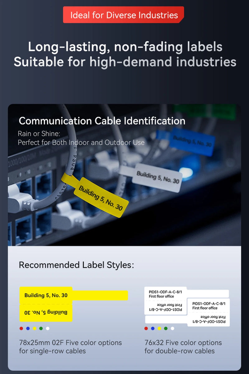 Étiquettes autocollantes NIIMBOT M2/M3/B32/Z401 – étanches, résistantes aux rayures