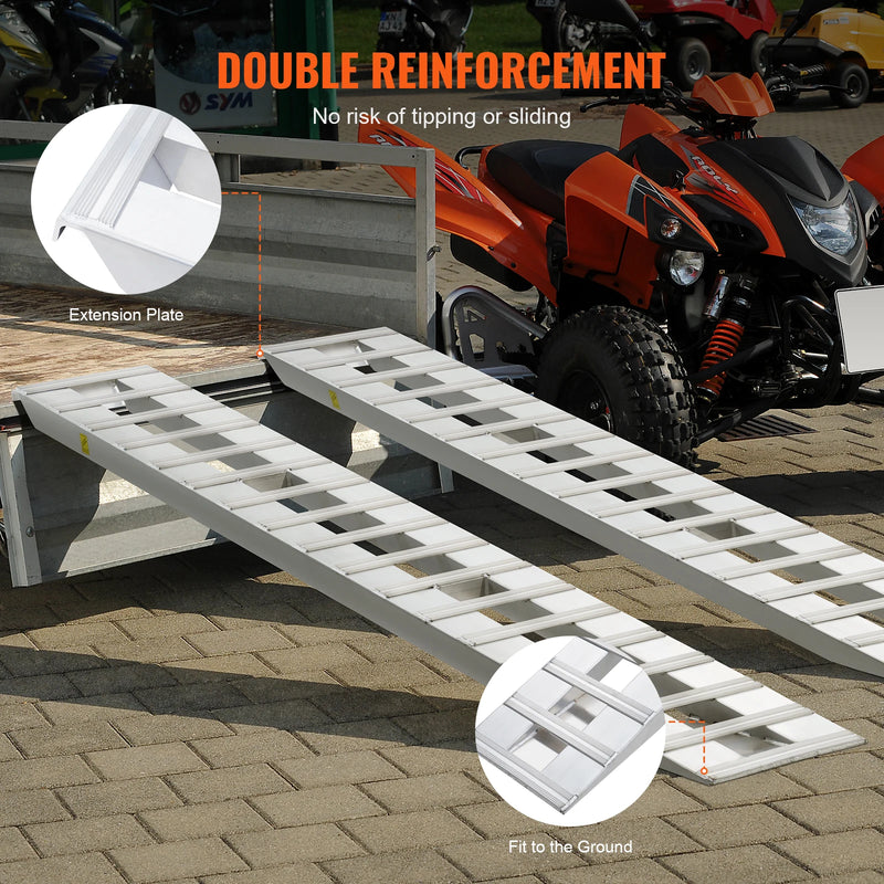Rampes de chargement aluminium SucceBuy – 880/6000/10000 lbs, antidérapantes, lot de 2