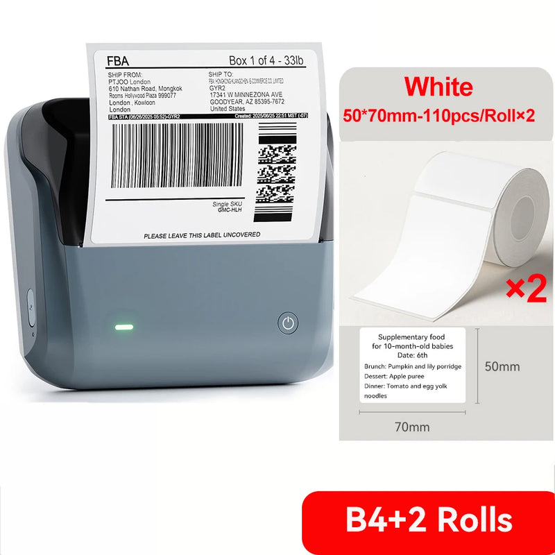 Imprimante d'étiquettes thermique Niimbot B4 – Bluetooth, 203 dpi, largeur 20-110 mm