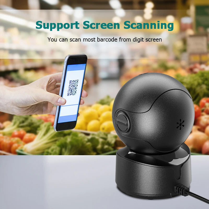 Scanner de codes-barres 2D de bureau NETUM NT-A5 – USB mains libres, 1D/2D/QR
