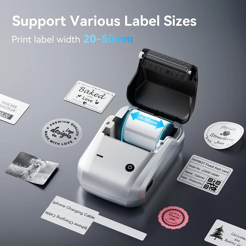 Étiqueteuse thermique NiiMbot B1 – Bluetooth sans fil, 203 DPI, portable