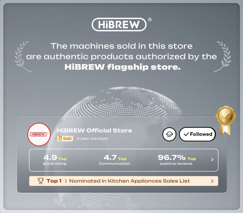 Machine à café expresso HiBREW H10B – 20 bar, semi-auto, chaud & froid