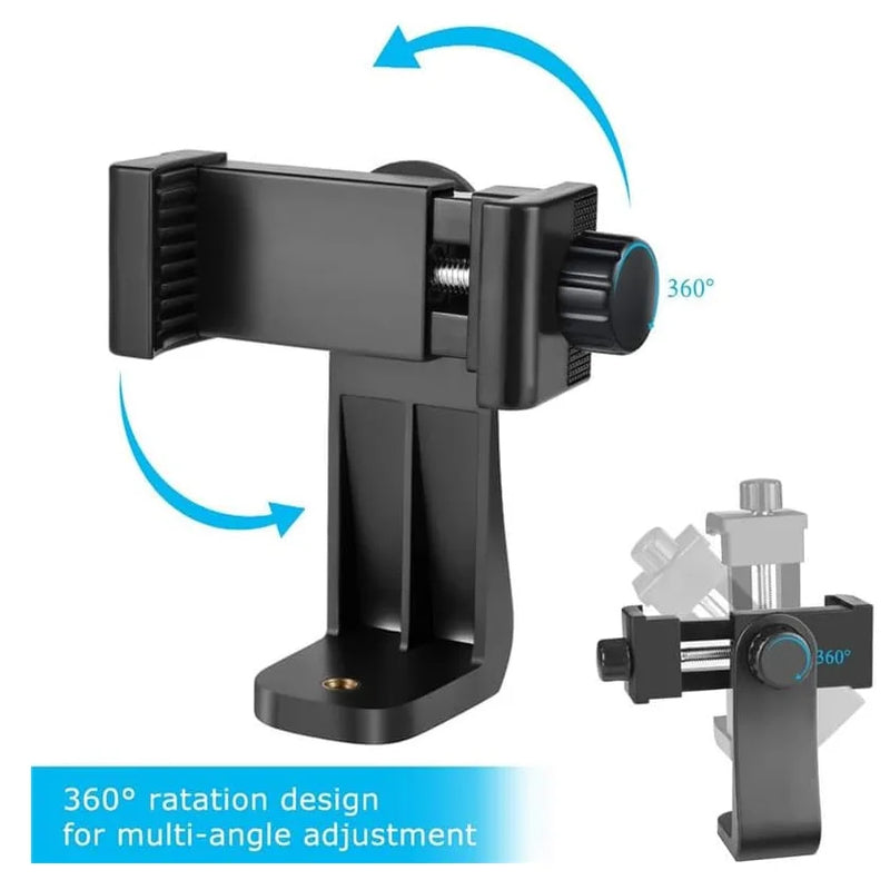 Support téléphone sangle de poitrine – fixation caméra sport, réglable, noir