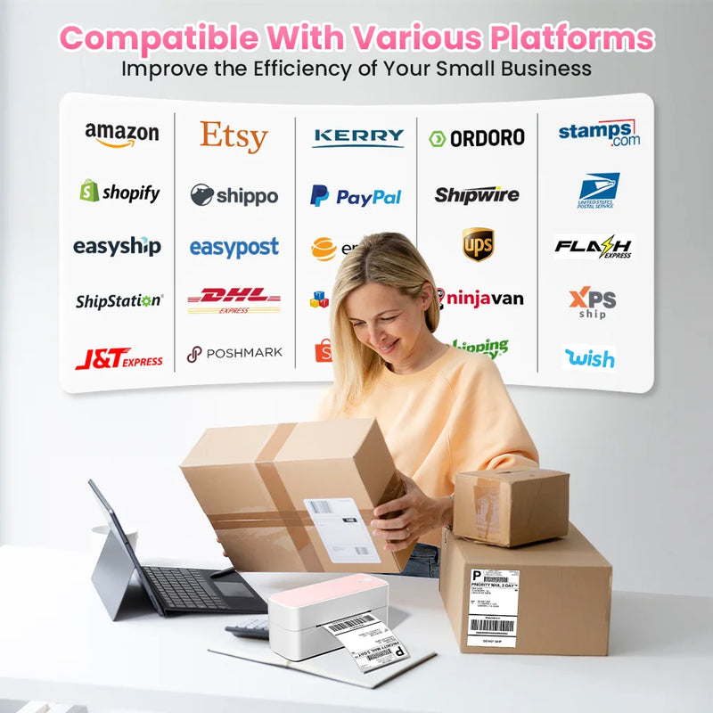 Imprimante d'étiquettes d'expédition Phomemo 241BT – Bluetooth 4x6, thermique 203 DPI