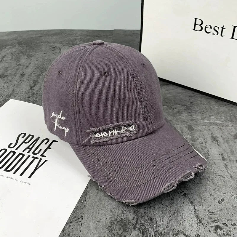 Casquette baseball vintage délavée – broderie, streetwear, unisexe, été