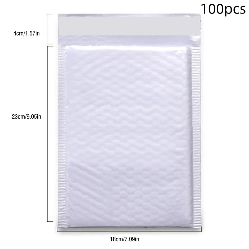 Enveloppes à bulles d'expédition blanches – auto-adhésives et étanches, lot de 50/100