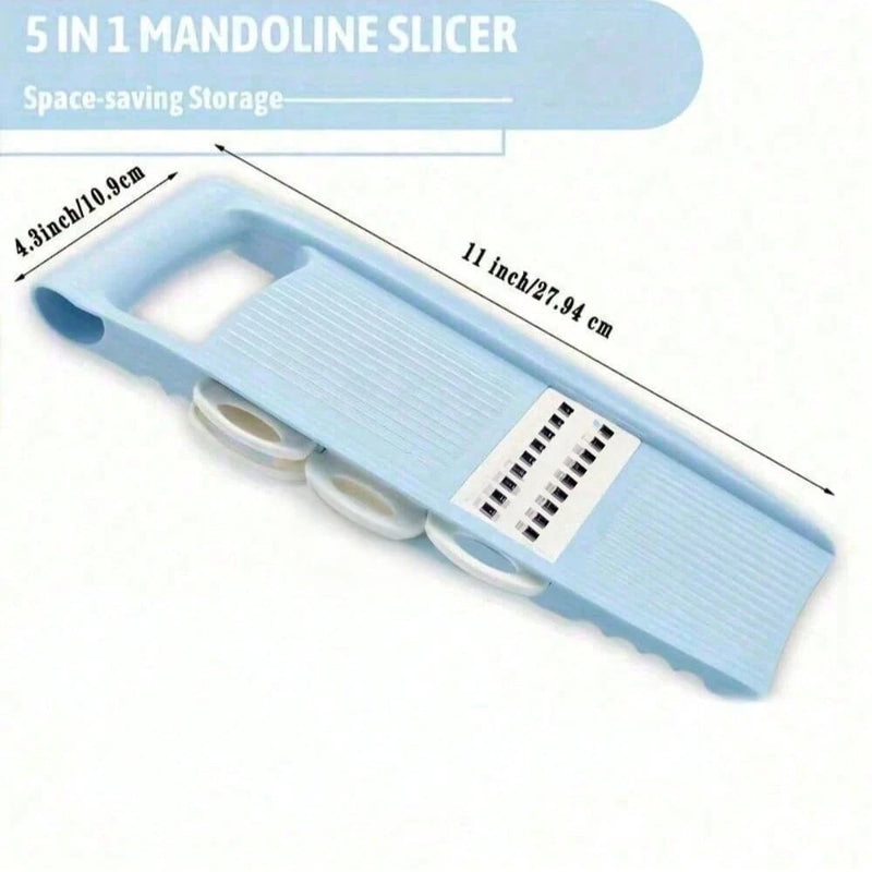 Trancheur légumes 5 en 1 – râpe manuelle, coupe-frites, mandoline cuisine