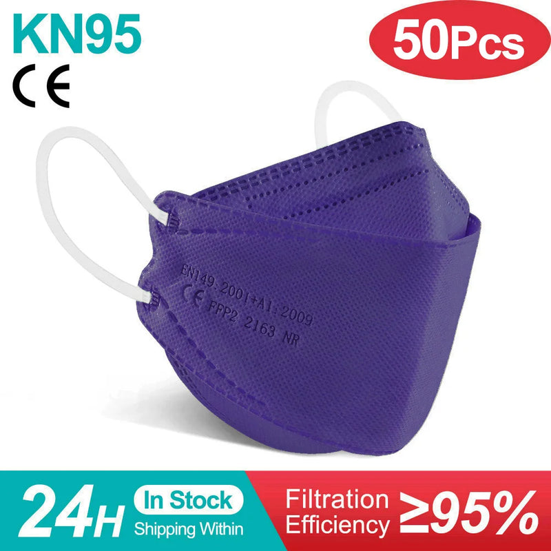 Masques FFP2 KN95 CE réutilisables – anti-poussière, lot de 10 à 100