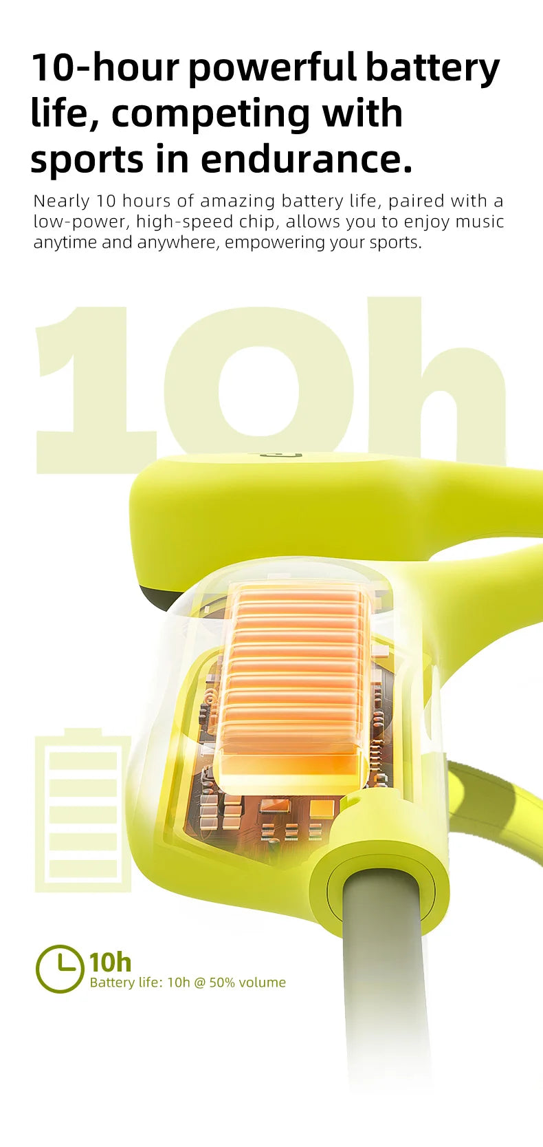 Écouteurs conduction osseuse POLVCDG X9 – IPX8 étanche, 32 Go, natation