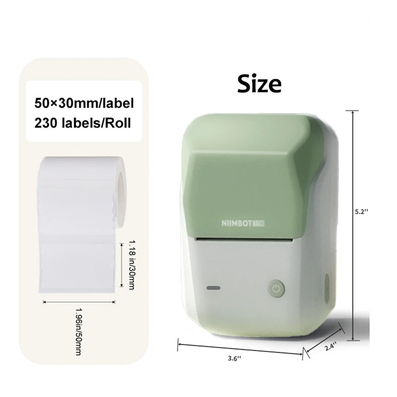 Étiqueteuse thermique NiiMbot B1 – Bluetooth sans fil, 203 DPI, portable