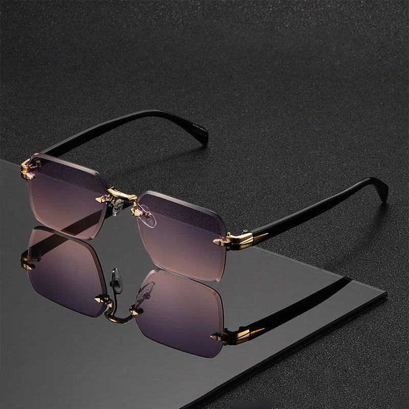 Lunettes de soleil unisexes sans monture – verres dégradés, UV400, tendance