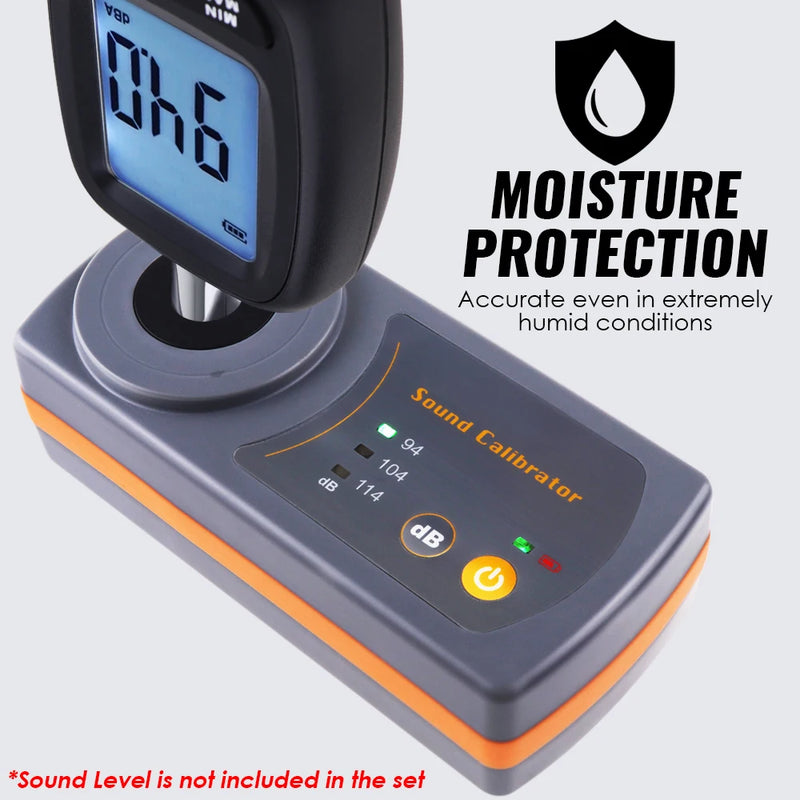 Calibrateur sonomètre 94/104/114 dB – étalonnage micro 1/2 pouce, compact