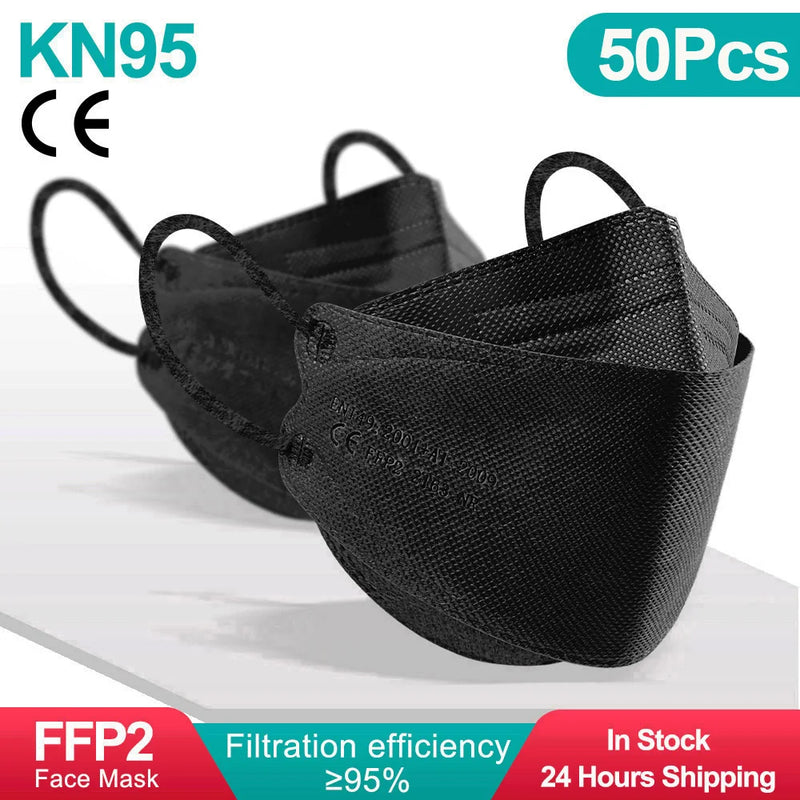 Masques FFP2 KN95 CE réutilisables – anti-poussière, lot de 10 à 100