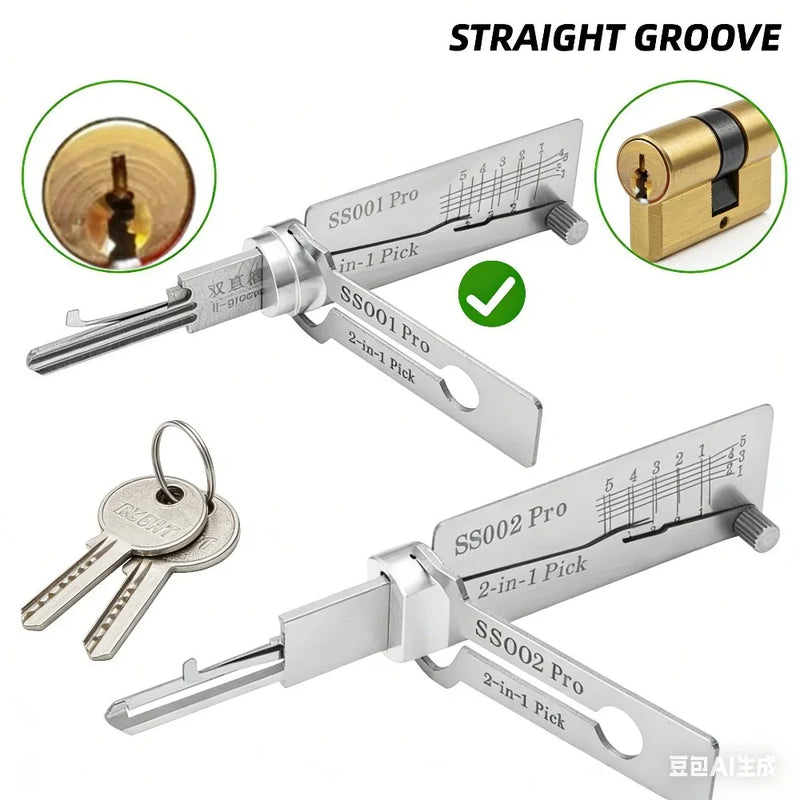 Outil serrurier LISHI 2 en 1 SS001 & SS002 PRO – crochetage et décodage