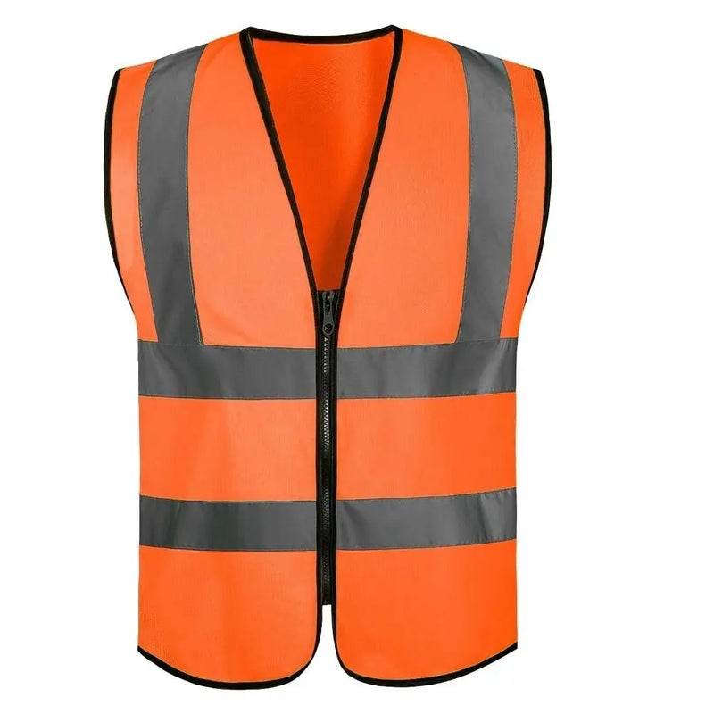 Gilet de sécurité haute visibilité – réfléchissant, zip frontal, respirant