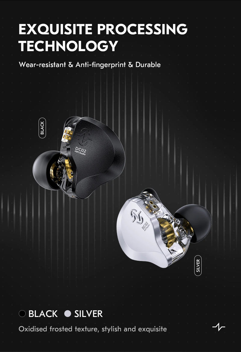 Écouteurs CCZ SOLO DC02 – intra-auriculaires HiFi filaires, driver 10 mm