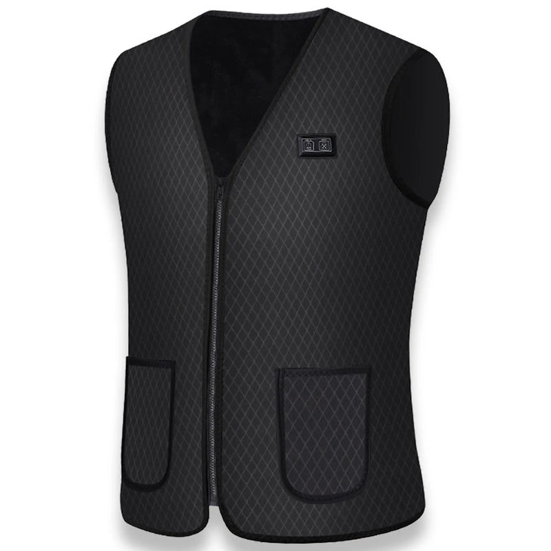 Gilet chauffant USB graphène – veste chauffante unisexe, camping, hiver