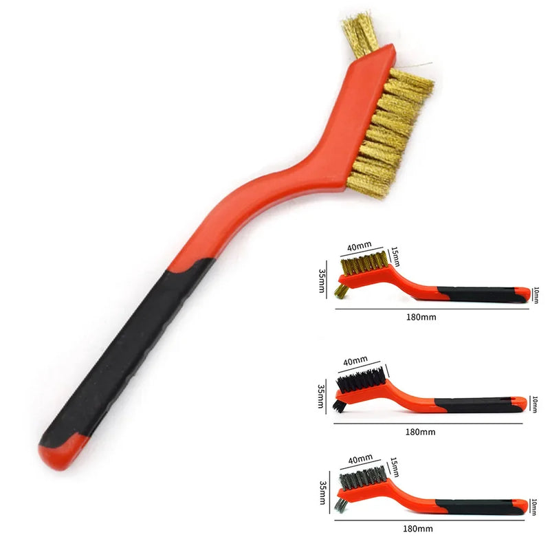 Brosse métallique 7" AlexHoumie – nylon, laiton et acier, anti-rouille