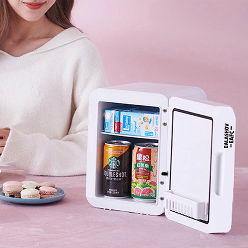 Mini réfrigérateur 4L cosmétiques – portable, chaud & froid, voiture, miroir