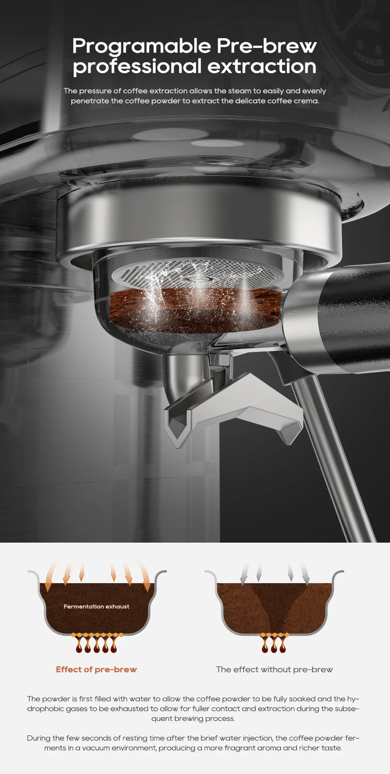 Machine à café expresso HiBREW H10B – 20 bar, semi-auto, chaud & froid