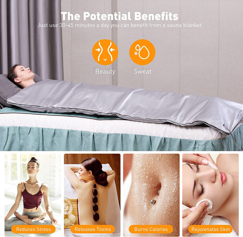 Couverture sauna infrarouge FIR – minceur, détox, spa à domicile, chauffante