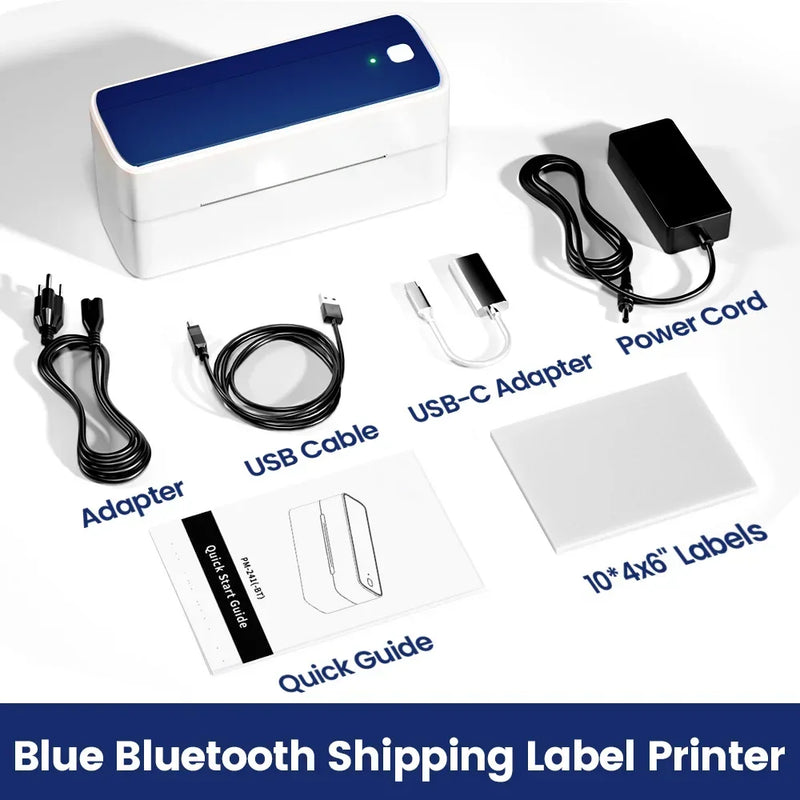 Imprimante d'étiquettes d'expédition Phomemo 241BT – Bluetooth 4x6, thermique 203 DPI
