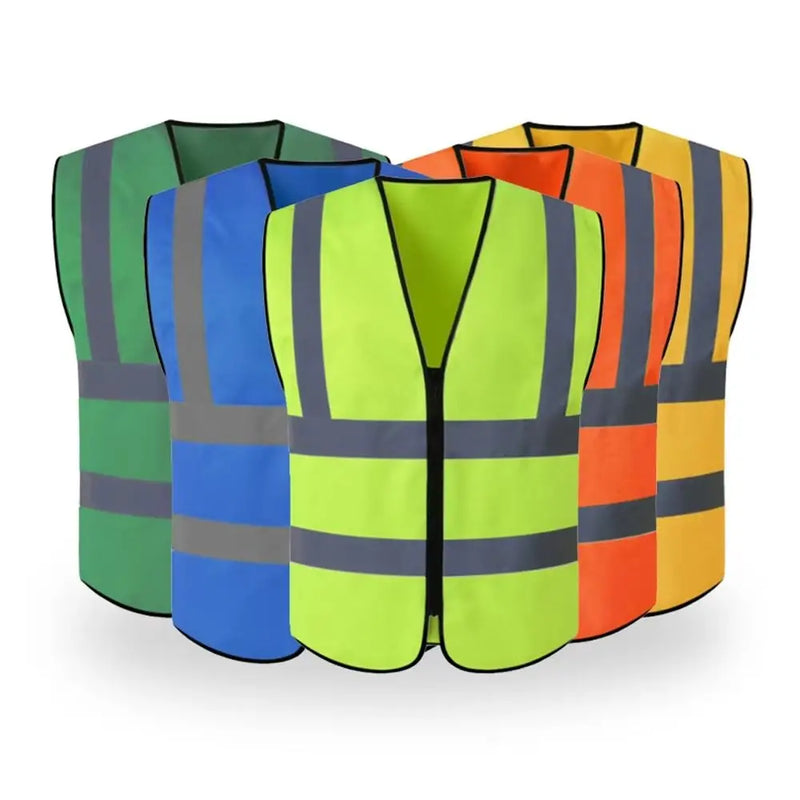 Gilet de sécurité haute visibilité – réfléchissant, zip frontal, respirant
