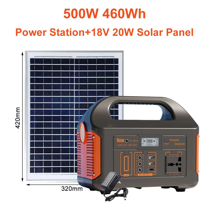 Station électrique solaire GaiaRay 300/500W – LiFePO4, onde pure, camping