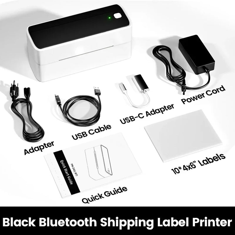 Imprimante d'étiquettes d'expédition Phomemo 241BT – Bluetooth 4x6, thermique 203 DPI