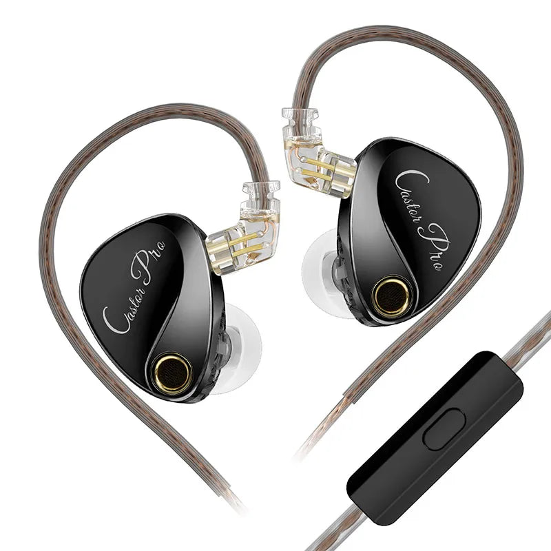 Écouteurs KZ Castor PRO – intra-auriculaires HiFi, câble détachable, basses
