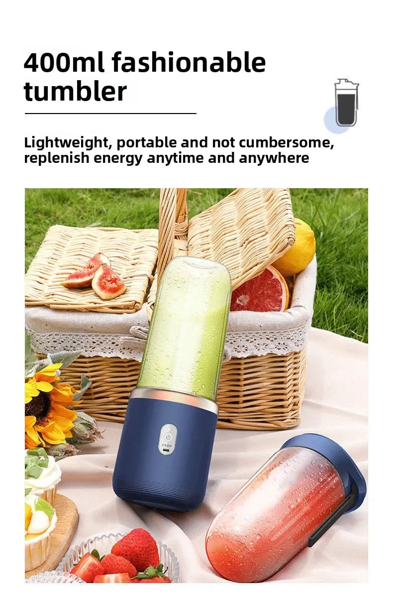 Blender portable USB 6 lames – mini mixeur smoothie rechargeable, bouteille