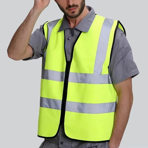 Gilet de sécurité haute visibilité – réfléchissant, zip frontal, respirant